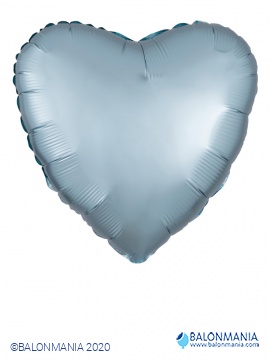 SATIN LUX srce svjetlo plavo balon folijski
