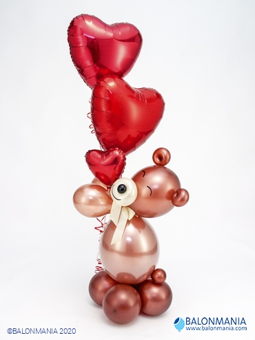 Balonska dekoracija "Zaljubljeni medo" premium