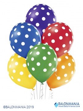 Balon lateks "Tačkice šarene" 6 kom