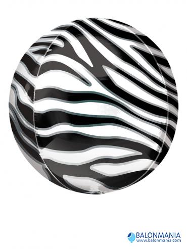 3D balon s efektom zebra pruga