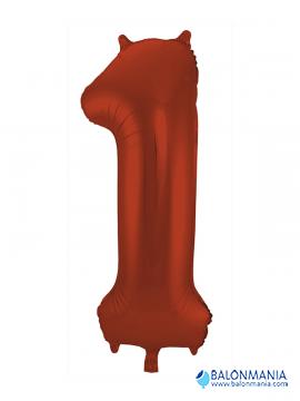 SuperShape Number 1 Red Foil Balloon L34 Packaged 33cm x 86c