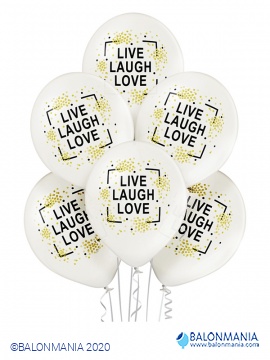 Live Laugh Love baloni lateks 6 kom