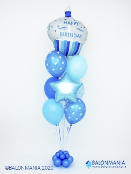 Buket balona "Prvi rođendan BLUE" premium