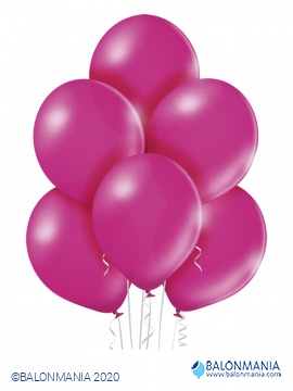 Balon lateks "ciklama roza" metalik. 30 cm (50 kom)
