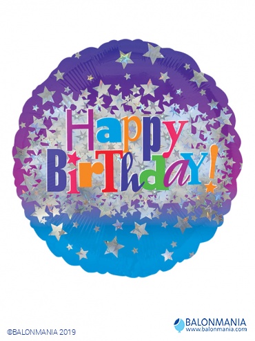 Happy Birthday Bright Stars balon folijski