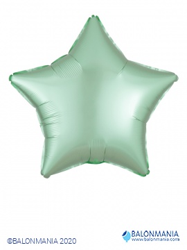 SATIN LUX zvijezda mint zelena balon folijski