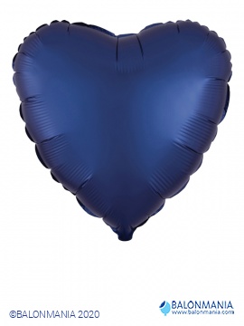 SATIN LUXE srce tamno plavo balon folijski