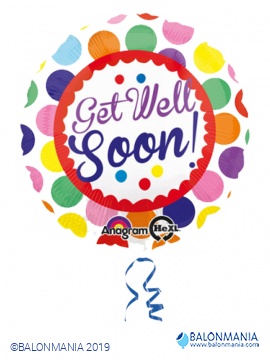 Get Well Soon Dots balon folijski