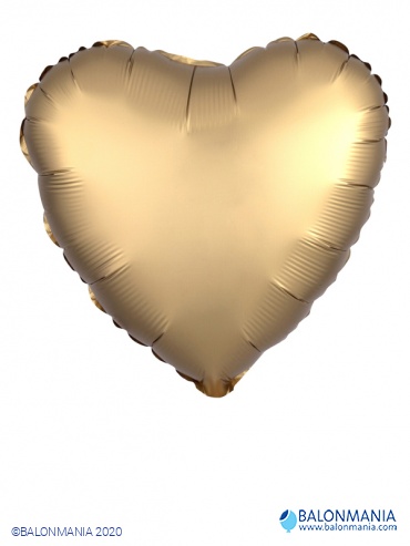 SATIN LUXE srce zlatno balon folijski