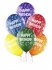 Balon lateks "Sretan rođendan šareni" 6 kom 
