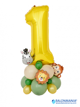 Balonska dekoracija 1. rođendan DŽUNGLA