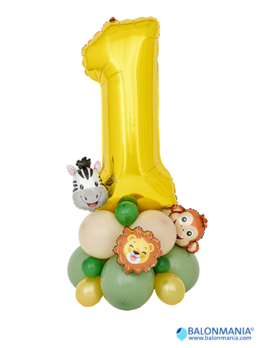 Balonska dekoracija 1. rođendan DŽUNGLA
