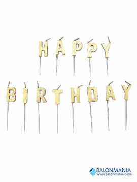 Svjećice HAPPY BIRTHDAY ZLATNA SLOVA