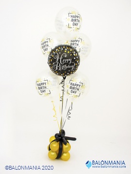 Buket balona "Sretan rođendan HBD" standardni