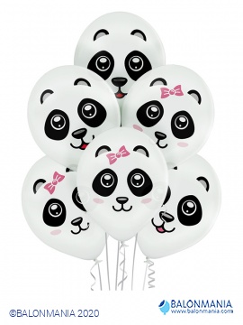 BRN Balon Lateks D11 Pandas 2C2S 6ct