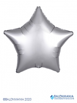 SATIN LUXE zvijezda srebrna balon folijski