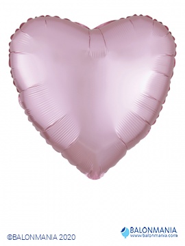 SATIN LUXE srce svjetlo roza balon folijski