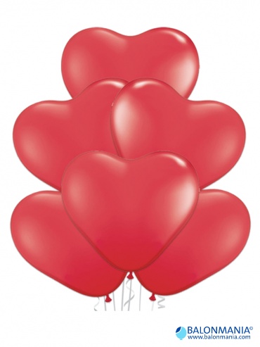 CRVENO SRCE baloni lateks 40 cm (6 kom)