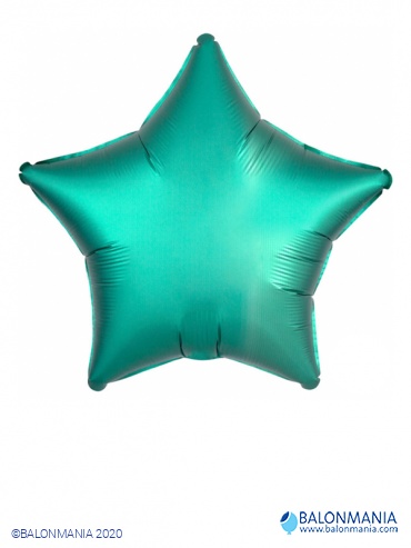 SATIN LUXE zvijezda zelena balon folijski