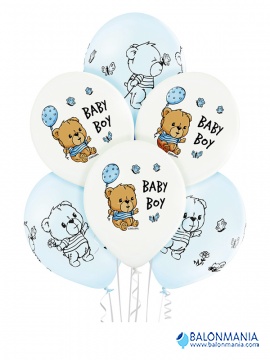 Balon lateks "Cute Baby Boy" 6 kom