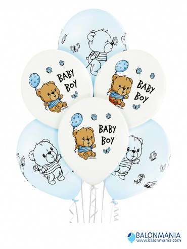 Balon lateks "Cute Baby Boy" 6 kom