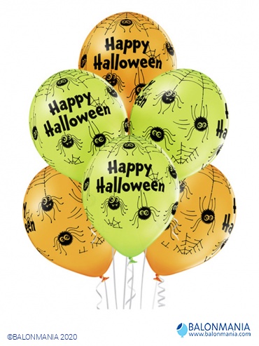 Balon Lateks "Halloween Spiders" 6 kom