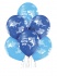 Balon lateks  "BIRTHDAY SHARK" 6 kom