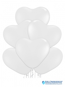 BIJELO SRCE baloni lateks 40 cm (6 kom)