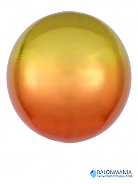 Ombre žuto narandžasta 3D kugla balon