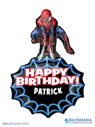 Spiderman + ime rođendanski balon folijski