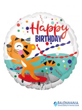 Tigar sretan rođendan folijski balon 