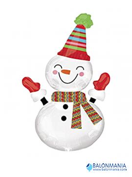 Božićni balon folijski Snjegović