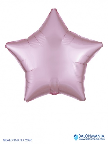SATIN LUXE zvijezda svjetlo roza balon folijski