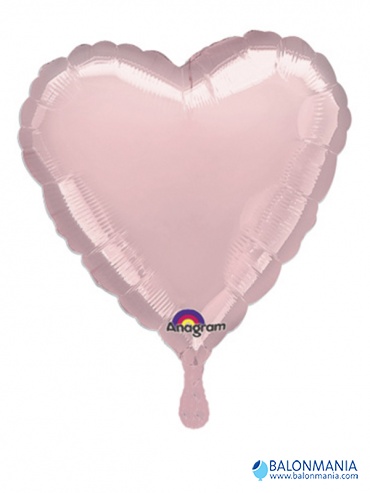 Balon folija "METAL SRCE PINK" 