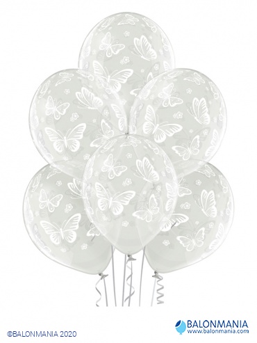 BRN Balon Lateks D11 Butterflies 1C5S 6ct 038