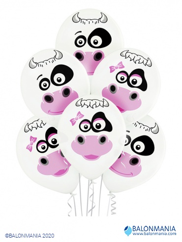 Balon Lateks "Cows" 6 kom