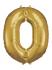 SuperShape Number 0 Gold Foil Balloon L34 Packaged 66cm x 88cm