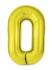 SuperShape Number 0 Gold Foil Balloon L34 Packaged 66cm x 88cm