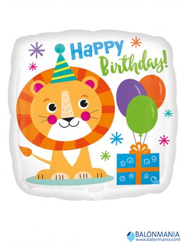 Lav sretan rođendan balon folijski
