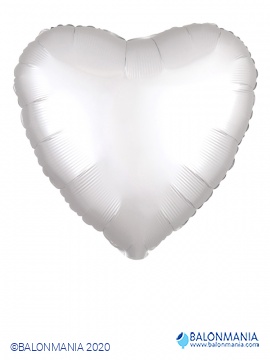 SATIN LUXE srce bijelo balon folijski