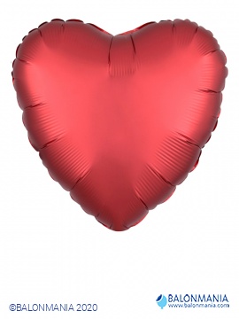 SATIN LUXE srce crveno folijski balon