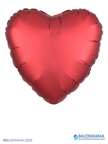 SATIN LUXE srce crveno folijski balon
