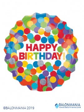 Happy Birthday jumbo balon folijski