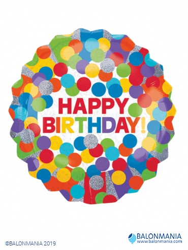 Happy Birthday jumbo balon folijski